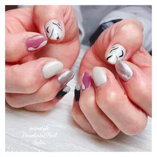 ミディアム ネイル 👑enen style👑のネイルデザイン