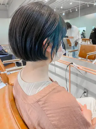 ショート カラー ハイトーン×似合わせ 🌱中川慎之介のヘアスタイル