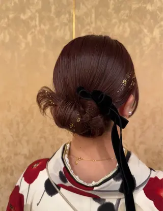 ヘアアレンジ 艶髪/ブリーチなし Wカラー🌺yuiのヘアスタイル