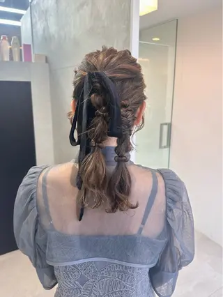 セミロング ヘアアレンジ 染谷 遥花のヘアスタイル