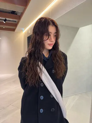 ロング パーマ レイヤーカット ボブパーマNo.1のヘアスタイル