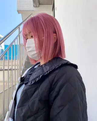 ミディアム カラー パーマ、髪質改善 菊地美月のヘアスタイル