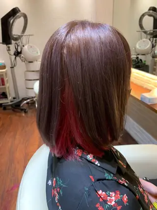 ミディアム カラー CoCooN 店長 さのえみのヘアスタイル