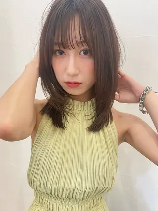 セミロング 韓国風パーマ/ヘア セット/店長みづきのヘアスタイル