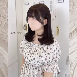 セミロング カラー 𝑎𝑦𝑎𝑘𝑎 🕯のヘアスタイル