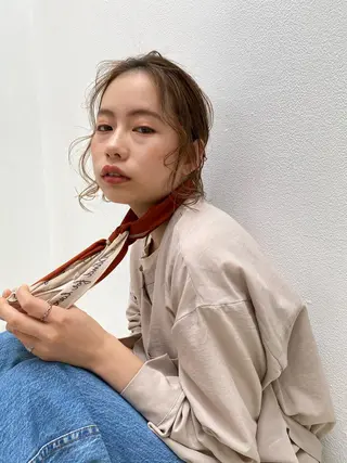 ヘアアレンジ 細めハイライト🩶 ボブ/レイヤーカットのヘアスタイル