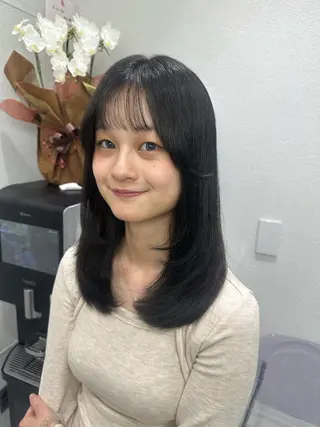 セミロング カラー 🪞個室サロン/韓国 艶髪/keito🪞のヘアスタイル