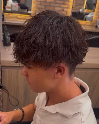ショート パーマ ヘアアレンジ メンズ Ryo横浜韓国ヘア/ 曲がる縮毛矯正特化のヘアスタイル