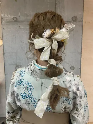 ロング ヘアアレンジ 女性に人気♪ はやしほのかのヘアスタイル