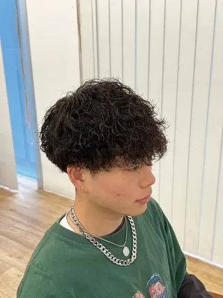 ショート パーマ メンズ 33【SASA】OSAKA【ササ】所属・✂︎メンズパーマ✂︎ 伊藤秀真のヘアスタイル