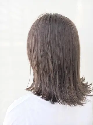 ミディアム カラー パーマ ヘアアレンジ Zina福岡天神🪞 髪質改善🪞レイヤーのヘアスタイル