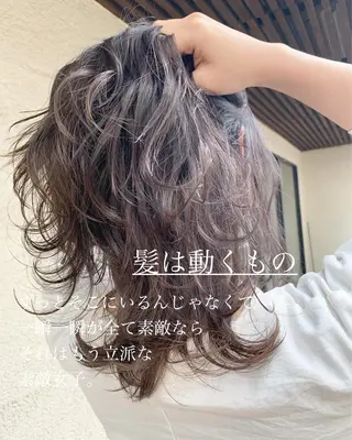 ミディアム カラー flocci🌙 フロクシのヘアスタイル