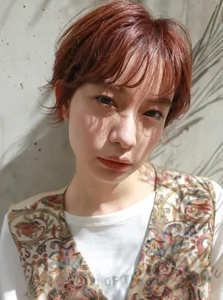 カラー ショート ブリーチカラーが人気 onnuのヘアスタイル