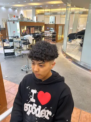 ショート パーマ メンズ 相模大野メンズパーマ /フェード　Tumのヘアスタイル