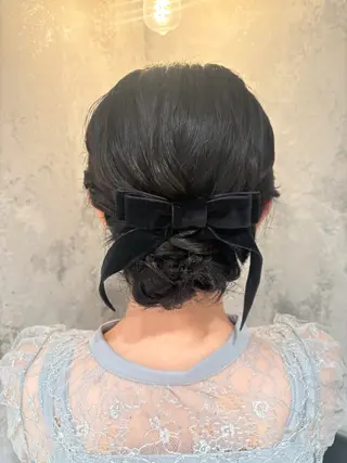 ミディアム ヘアアレンジ 横浜/髪質改善/ 艶髪カラー/アレンジのヘアスタイル