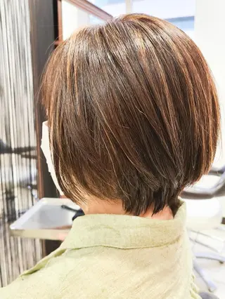 ショート カラー ブリーチ、デザイン  カラー福士直矢のヘアスタイル