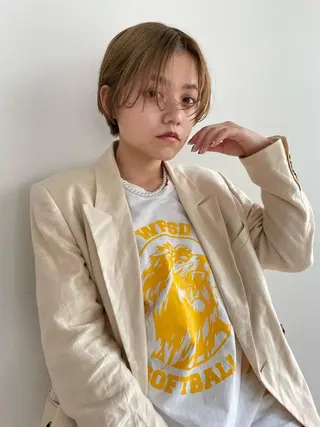 ショート カラー chiharu ボブ/レイヤーのヘアスタイル