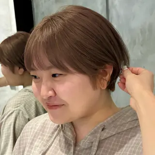 ショート カラー 顔まわり/レイヤー/ 透明感/まいな🥨のヘアスタイル