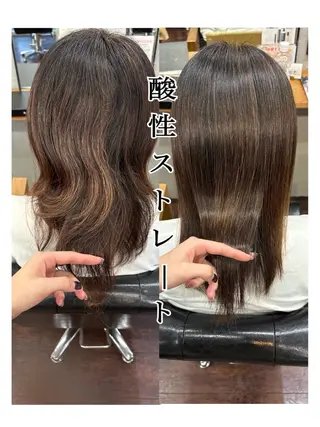 ミディアム ルプラボウ/ 内藤ほのか/艶カラーのヘアスタイル