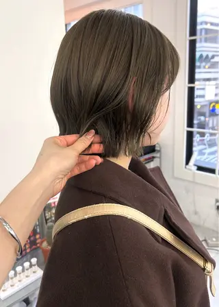 ミディアム カラー レイヤーボブ/ 艶カラー/サナ🌼のヘアスタイル