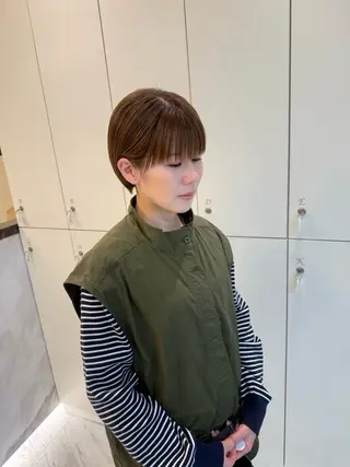 ショート ガレリアエレガンテ名駅店所属・【ショート/ボブ 丸みショート】深萱のヘアスタイル