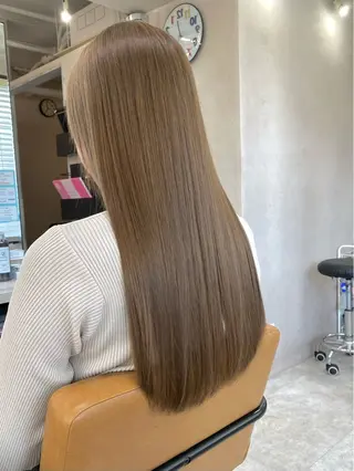 ロング カラー 大人垢抜け ダブルカラー【上野】のヘアスタイル