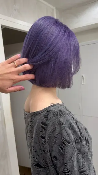 ミディアム ブリーチ指名🥇/ ボブ/HISAKIのヘアスタイル