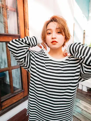 ショート カラー ヘアアレンジ 北九州美容室 🕊️わかな✂︎のヘアスタイル