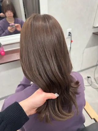 カラー 🩵ワンカラー／ 銀座／mayu🩵のヘアスタイル