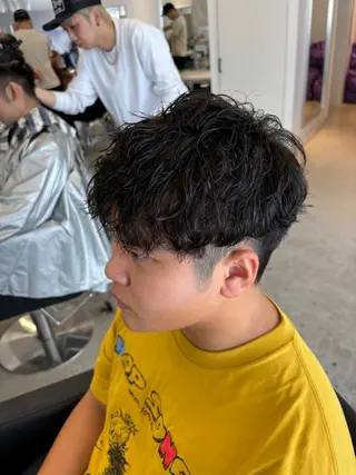 パーマ メンズ パーマ&ブリーチ /飯牟田/GEAR.のヘアスタイル