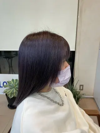 セミロング カラー HIKARI🐈‍⬛ レイヤー×デザインのヘアスタイル