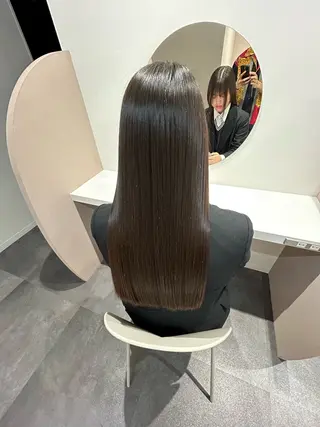 セミロング パーマ ブリーチ縮毛矯正 ／髪質改善／KEIのヘアスタイル