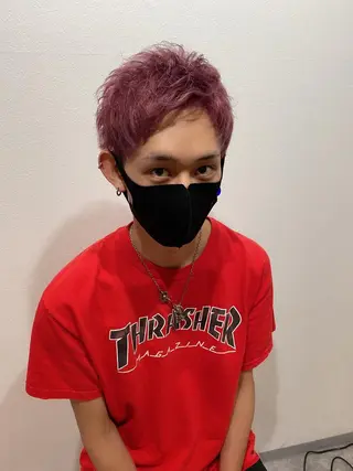 ショート カラー メンズ Bleachi 大宮West所属・鈴木拓也 メンズカットのヘアスタイル