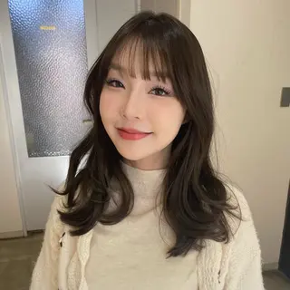 セミロング カラー くすみカラー♡ Yuukaのヘアスタイル
