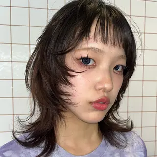 ミディアム カラー ヘアアレンジ ボブハイトーン🦖 デザインMAMIのヘアスタイル