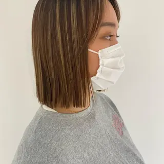 ショート カラー ｱｵﾇﾏﾐﾕ☁️ /ボブ/ハイトーン/のヘアスタイル