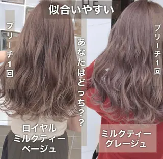 セミロング カラー 具志 正太のヘアスタイル
