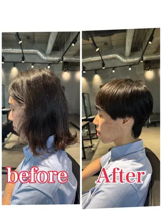 ミディアム 川畑 大地/波巻きパーマのヘアスタイル