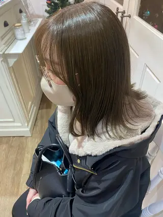 ミディアム カラー 韓国×髪質改善カラー 💎hinaのヘアスタイル