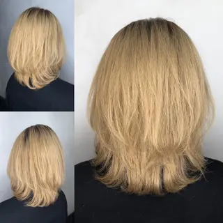 ミディアム カラー 美髪矯正 🌈髪質改善 山下のヘアスタイル