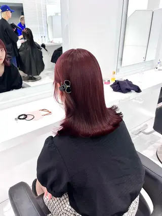 ミディアム 艶カラー美髪縮毛矯正 /髪質改善✨️ユウキのヘアスタイル