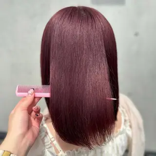 ミディアム カラー 💖ブリーチ/暖色 𝐘𝐮𝐢💖のヘアスタイル