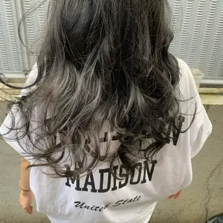 ロング カラー 韓国🤍ワンホンヘア みかん🇨🇳のヘアスタイル