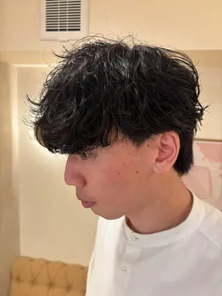 パーマ メンズ シンバヒナノ/パーマ レイヤーカット/ボブのヘアスタイル