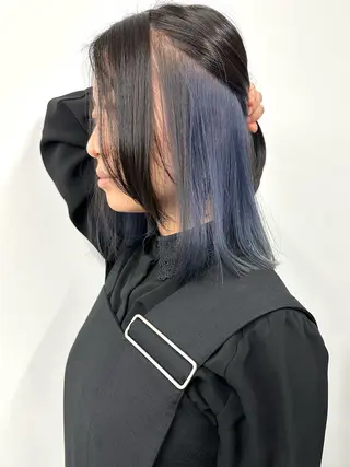 ミディアム カラー 小顔ボブ/お悩み解決 /ボブパーマ/とういのヘアスタイル