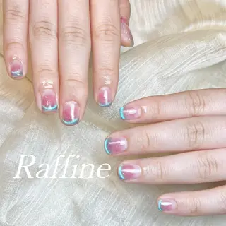ネイル RAFFINE 月🦋🩵のネイルデザイン