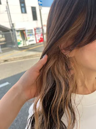 ロング カラー 徳 永のヘアスタイル