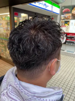 ショート パーマ メンズ レディースカット いからしゆうたのヘアスタイル