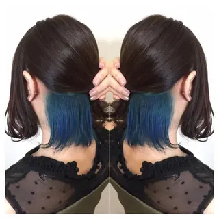 ミディアム カラー 髪質改善/痛ませ ないカラー/西村航大のヘアスタイル