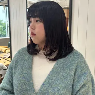 ミディアム カラー 髪質改善 イオリのヘアスタイル